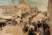 Tom roberts Bourke Street,Melbourne (nn02) oil painting artist